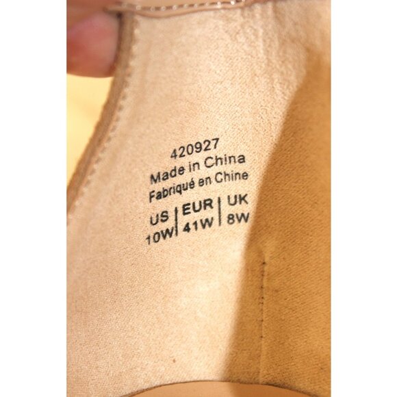 nwob ASOS In Every Story Genuine Suede Strappy Blocked Heel Sandals in Tan - 10W - Picture 5 of 10